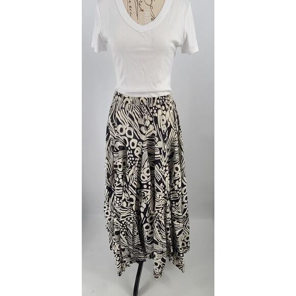 Grace Elements ladies maxi skirt white/black Size Large Boho artsy Peasant - Picture 1 of 8